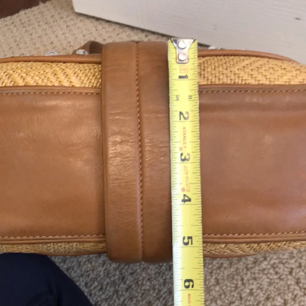 COLE HAAN Natural Sydney Straw & Leather Tan